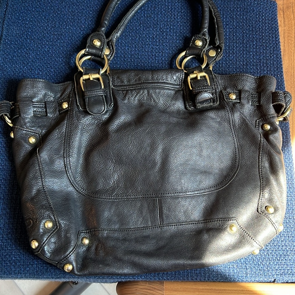 Linea Pelle black leather bag. - Picture 2 of 5
